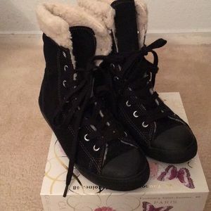 Converse Shoes - Converse black suede high top sneaker Converse Shoes - Converse black suede high top sneaker